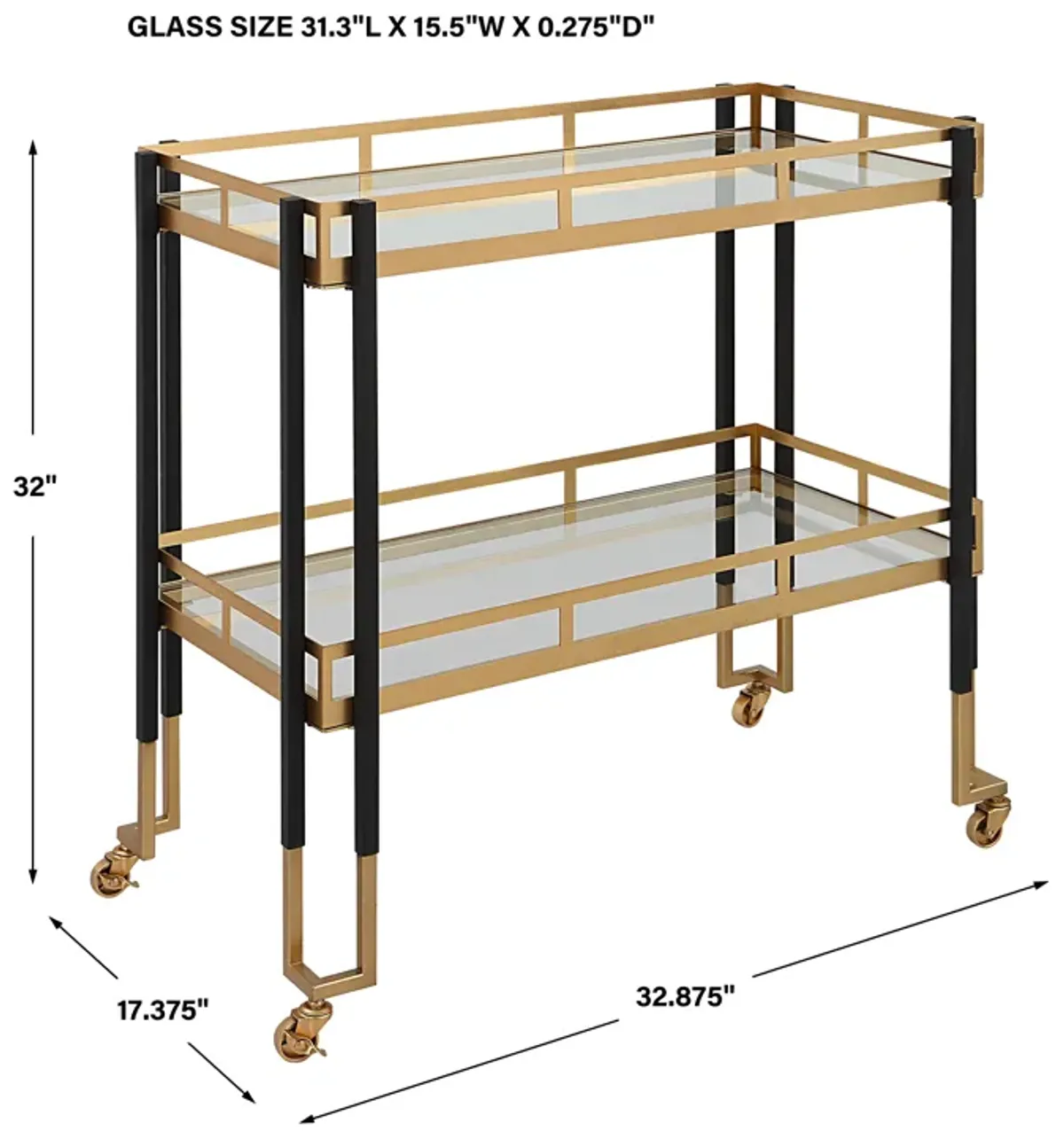 Kentmore Modern Bar Cart