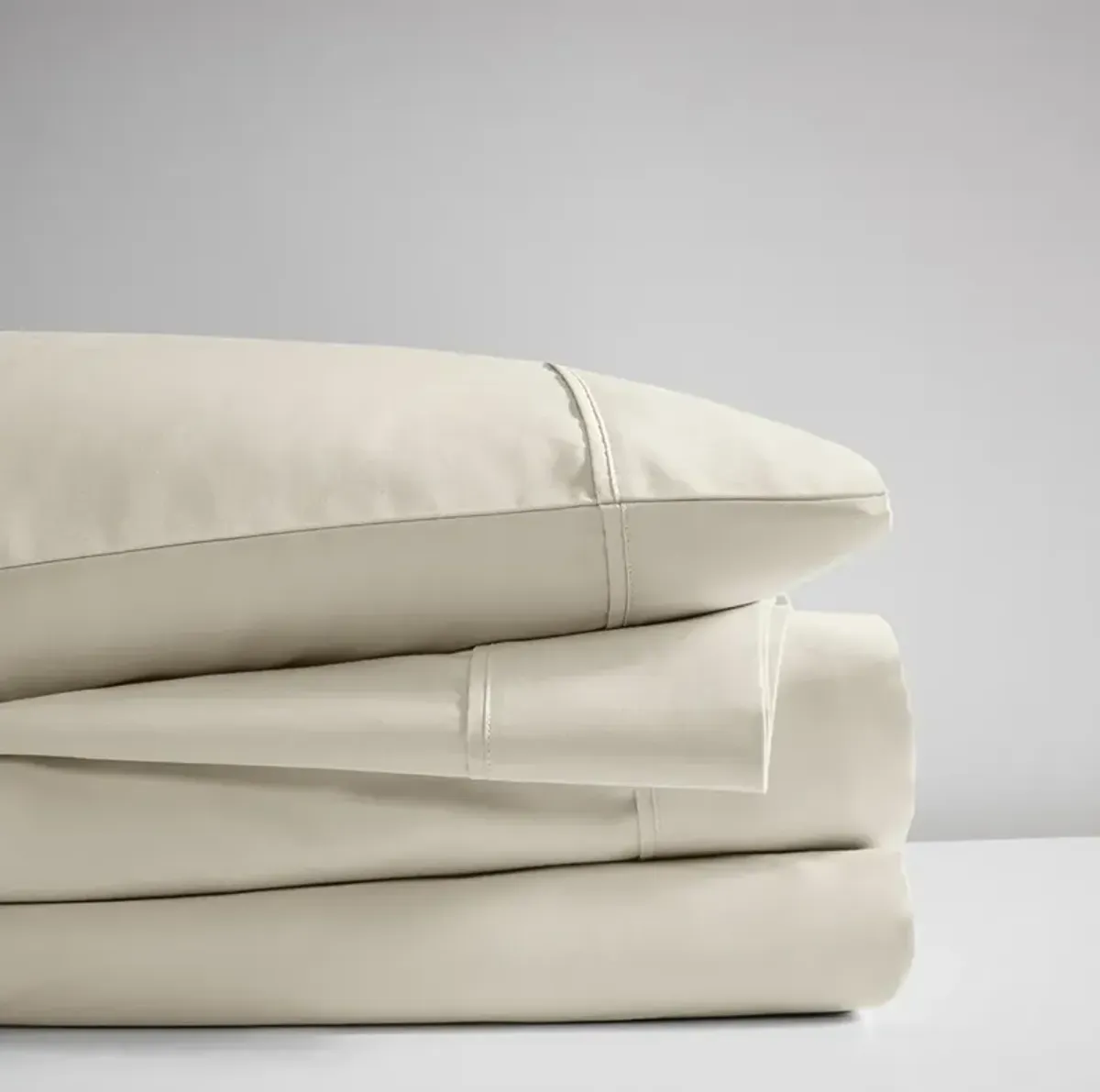 Beautyrest 400 Thread Count Ivory Wrinkle Resistant Cotton Sateen Sheet Set