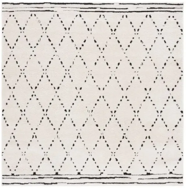 MELODY 102 Black 6'-7' X 6'-7' Square Square Rug