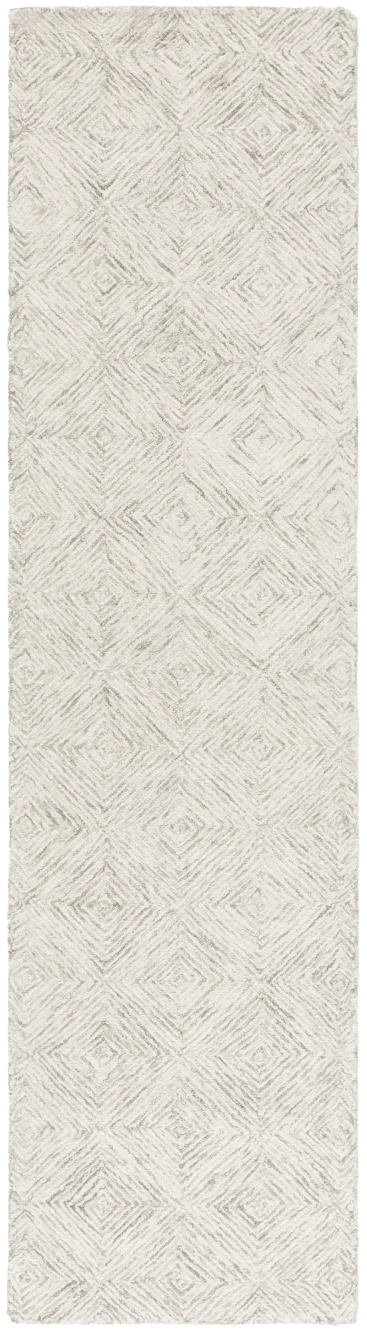 MSR ABSTRACT GREY  2'-3' x 9' Runner Rug