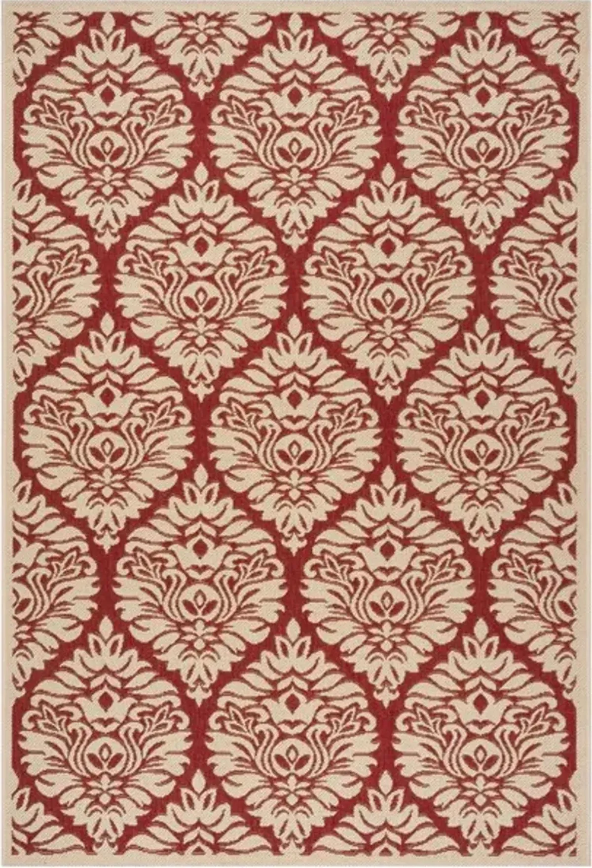 LINDEN 135 Collection LND135Q-5 Red / Creme 5'-3" X 7'-6"