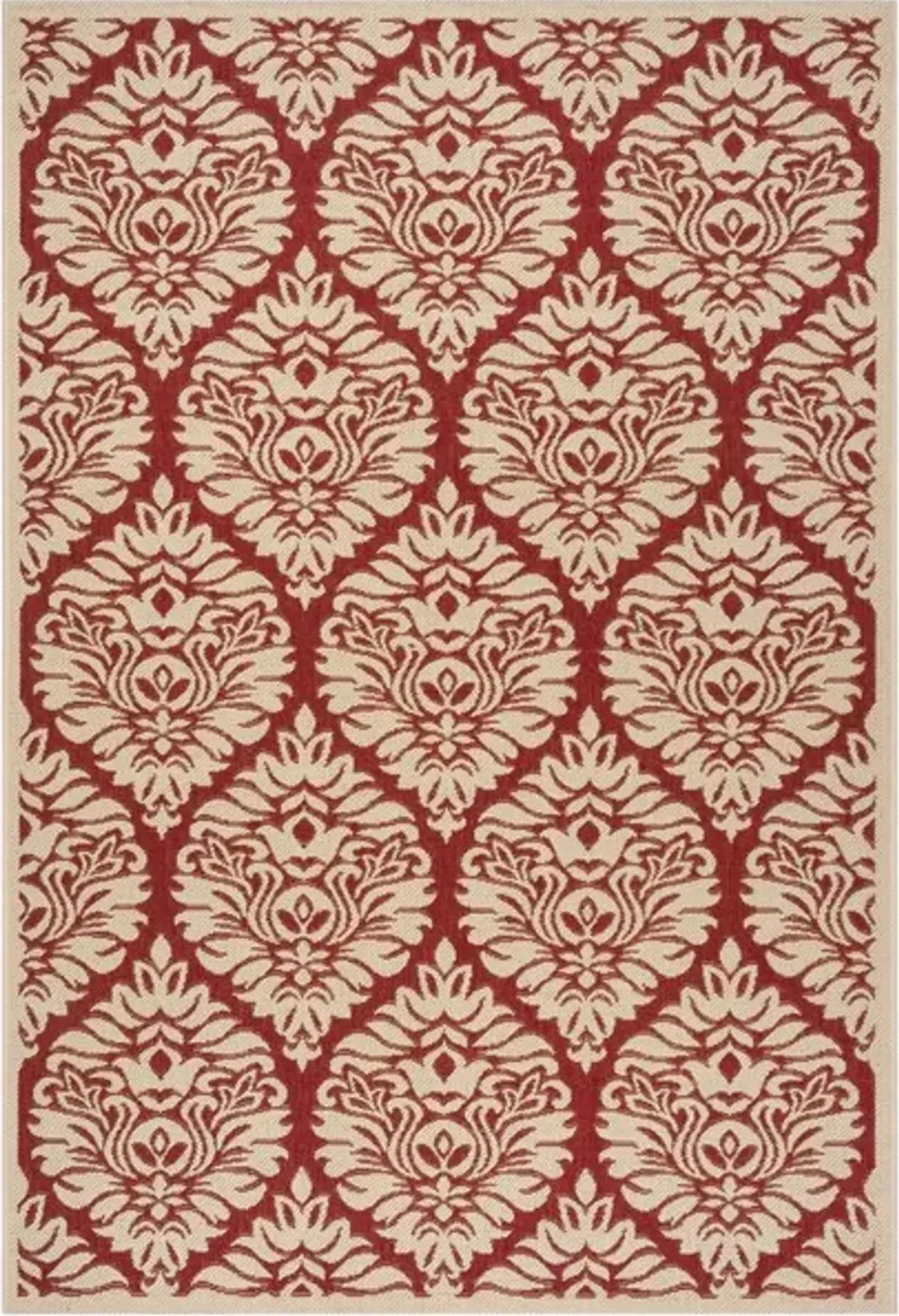 LINDEN 135 Collection LND135Q-5 Red / Creme 5'-3" X 7'-6"