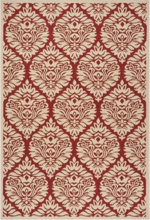 LINDEN 135 Collection LND135Q-5 Red / Creme 5'-3" X 7'-6"