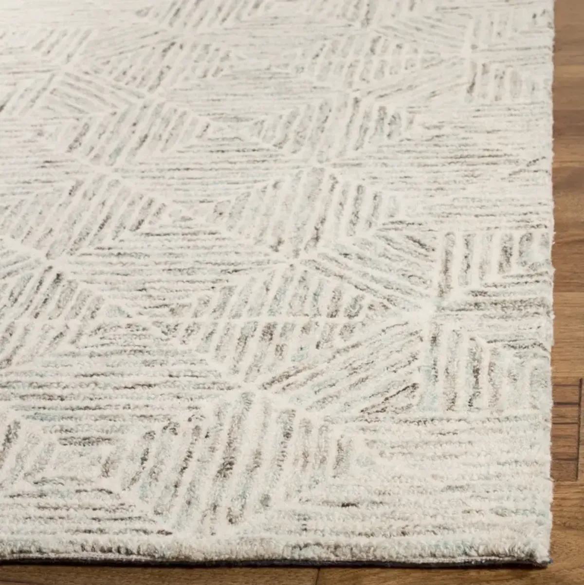 ABSTRACT 763 IVORY  2'-3' x 18' Runner Rug