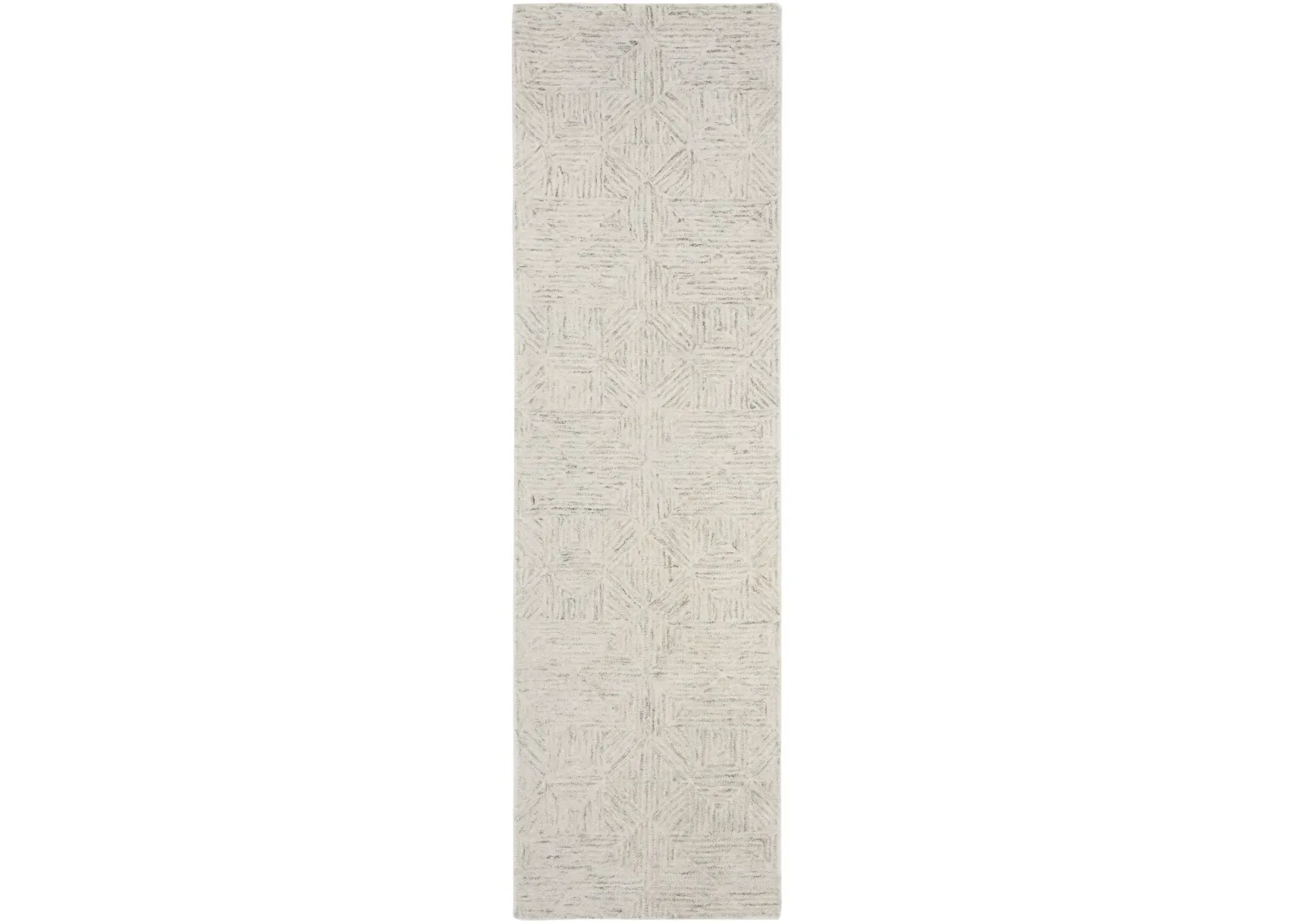 ABSTRACT 763 IVORY  2'-3' x 18' Runner Rug