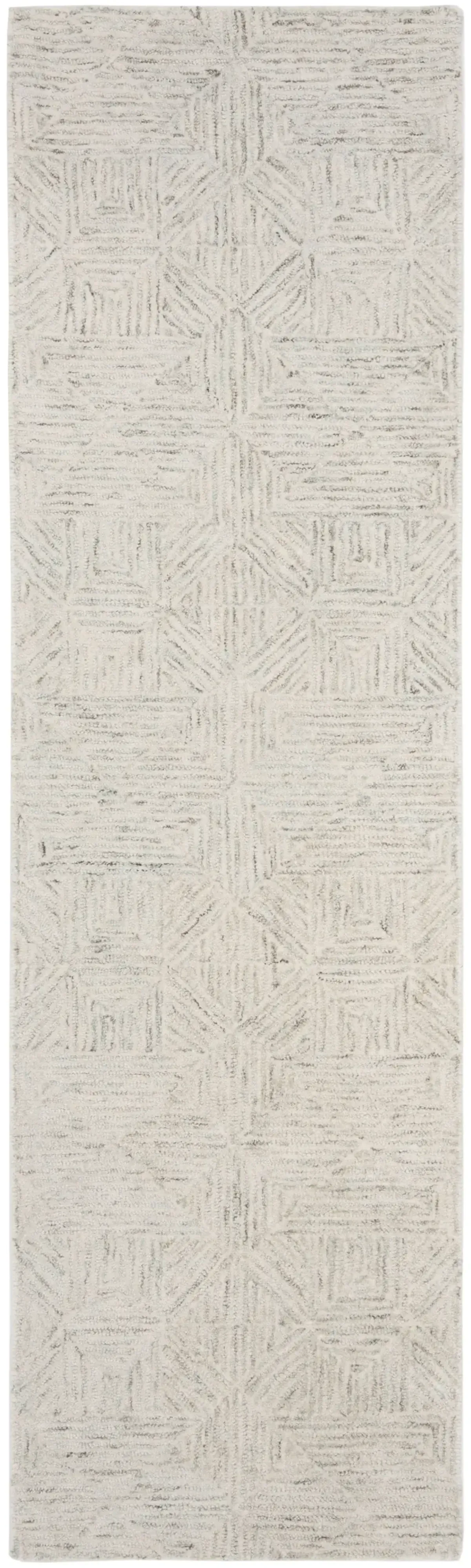 ABSTRACT 763 IVORY  2'-3' x 18' Runner Rug