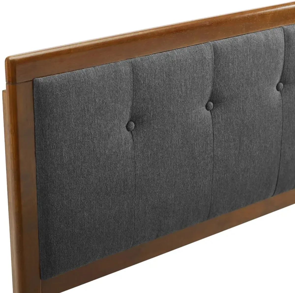 Draper Tufted King Fabric and Wood Headboard