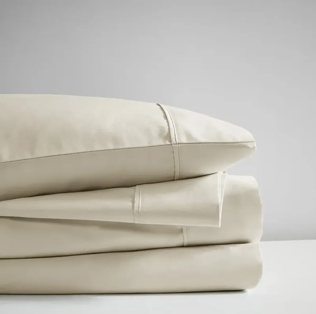 Madison Park 300 Thread Count Organic Cotton Taupe Deep Pocket Sheet Set