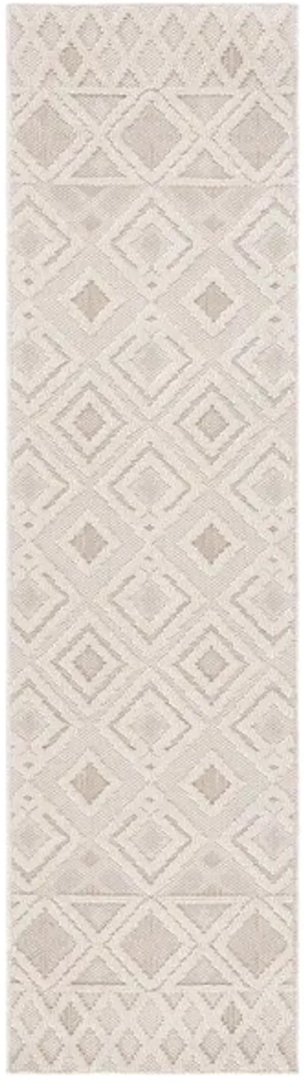 GLOBAL 404 Beige 2'-2' X 8' Runner Rug
