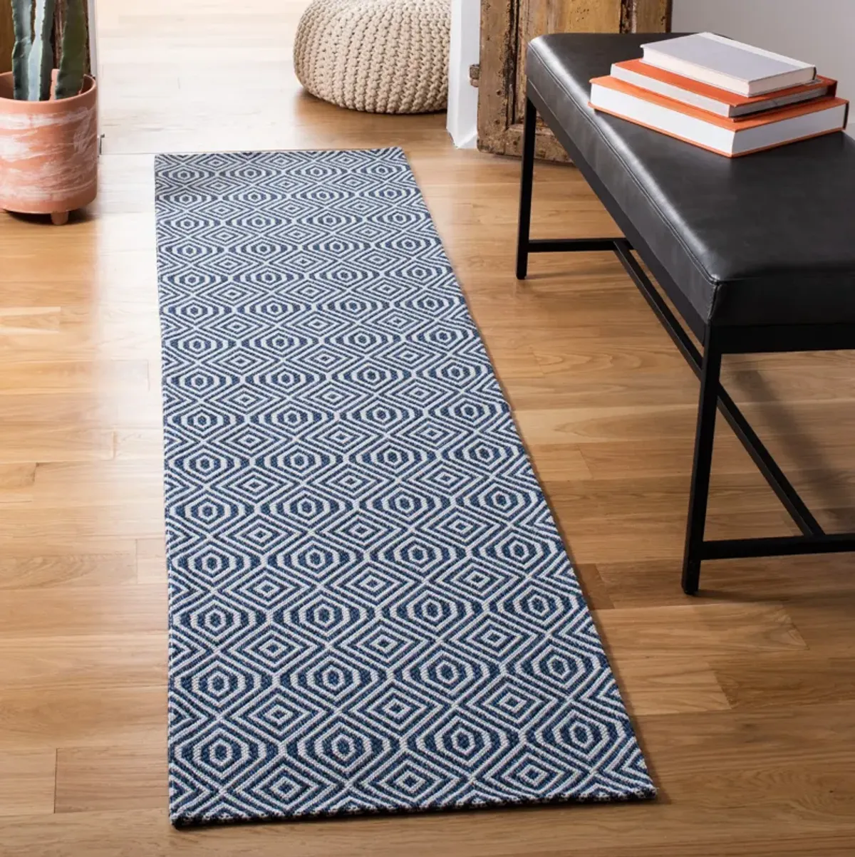 AUGUSTINE 401 NAVY  2'-10' x 5' Runner Rug