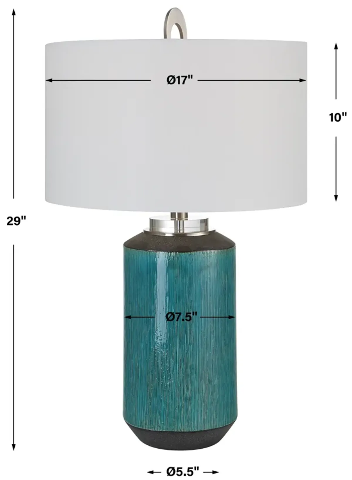 Maui Aqua Blue Table Lamp