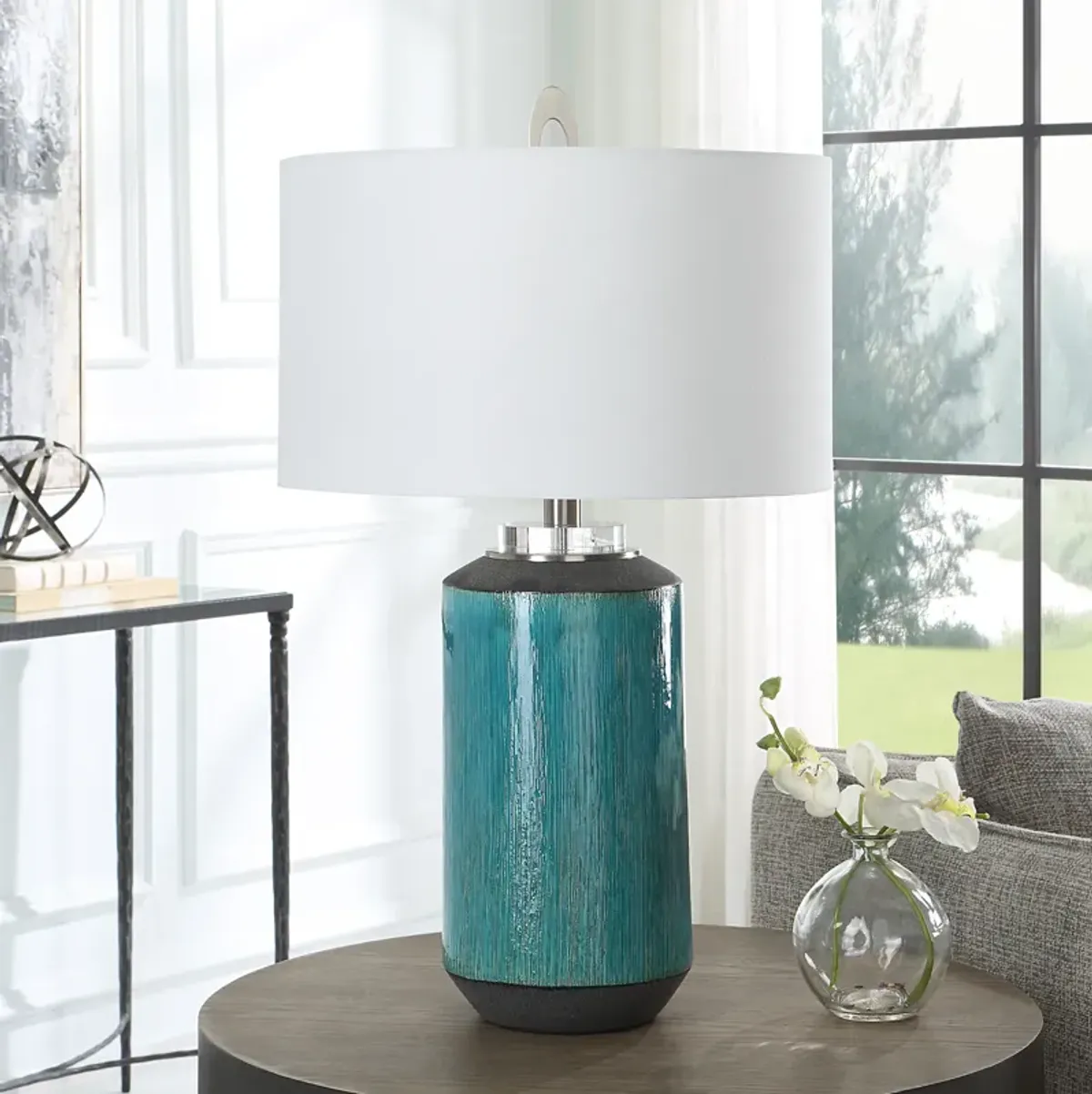 Maui Aqua Blue Table Lamp