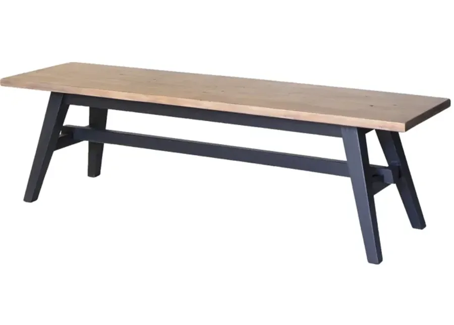 Viva Dining Bench - Sundried Wheat - Matte Black