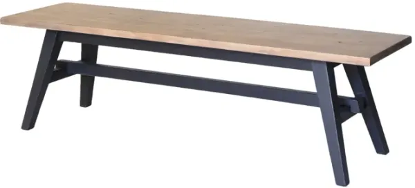 Viva Dining Bench - Sundried Wheat - Matte Black