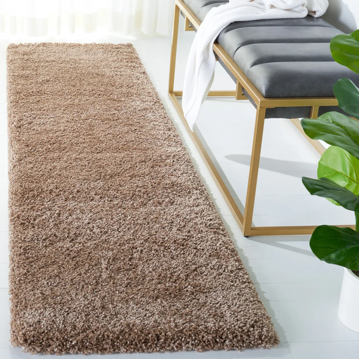 MILAN SHAG Runner Power Loomed 2' x 8' Rug