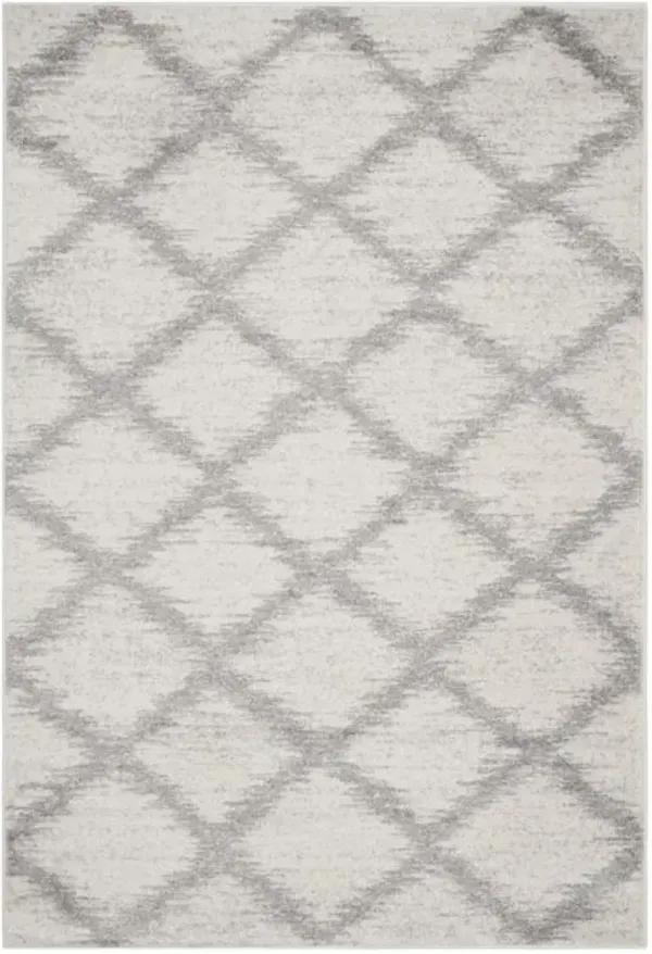 Adirondack Contemporary Ivory / Silver 6' X 9' Powerloomed Rug