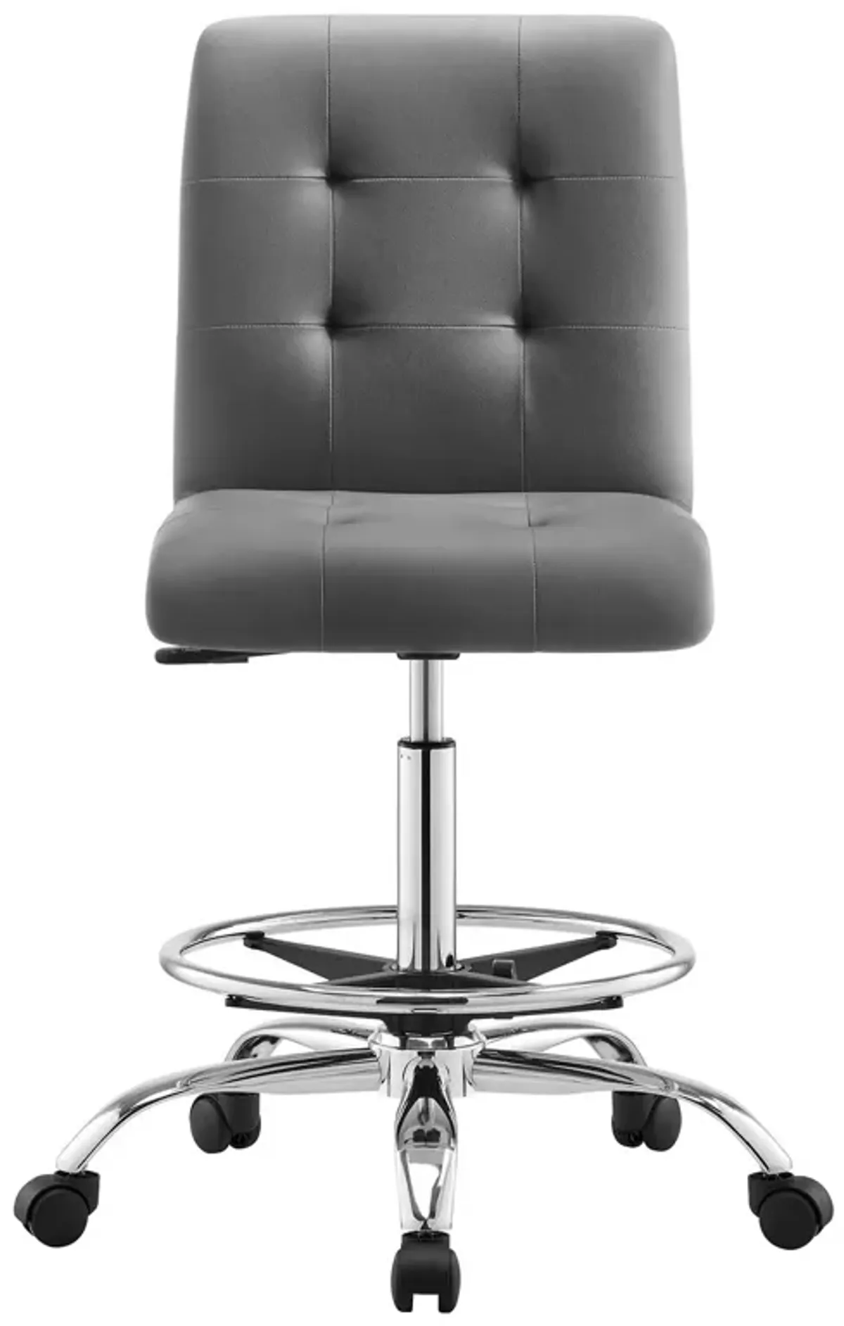 Prim Armless Vegan Leather Drafting Chair