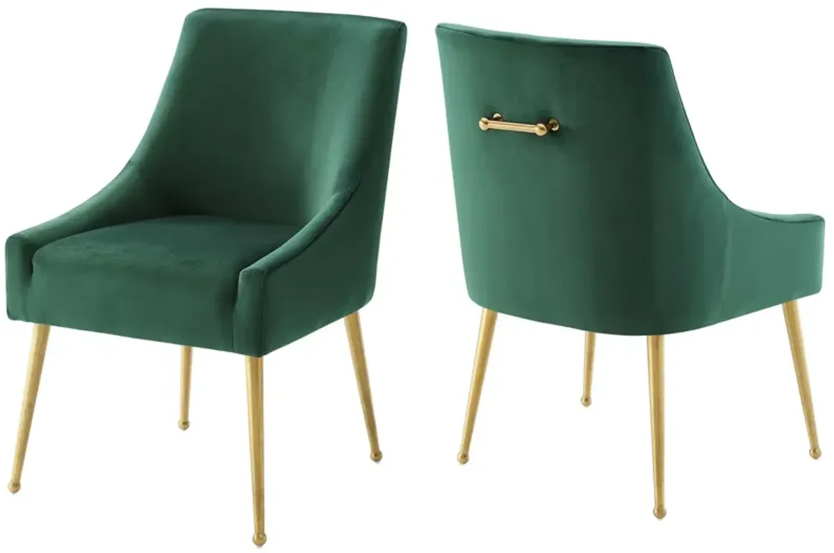 Discern Upholstered Performance Velvet Dining Chair Set of 2