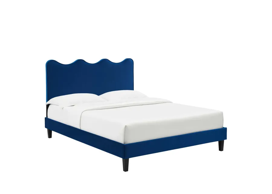 Current Performance Velvet King Platform Bed