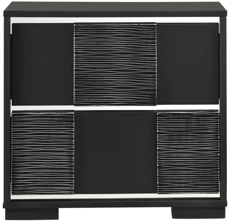 Blacktoft 2-drawer Nightstand Black