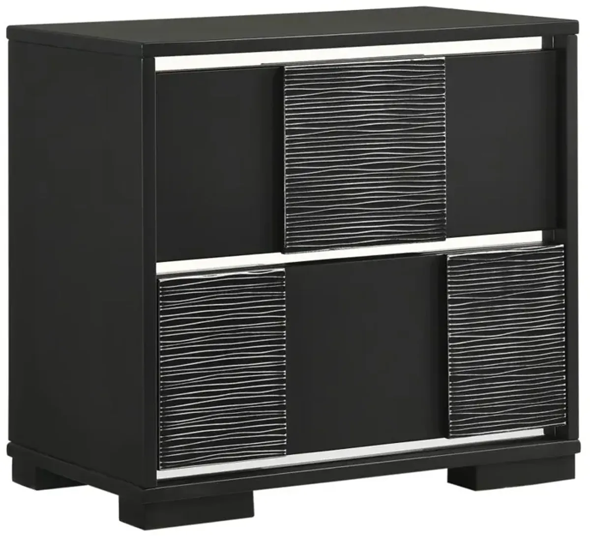 Blacktoft 2-drawer Nightstand Black