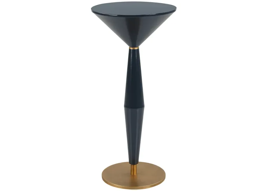 Luster Navy Blue Accent Table