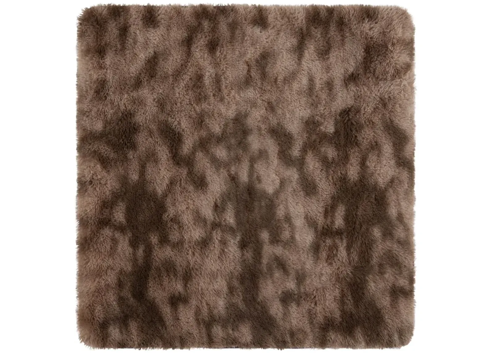 RAINBOW SHAG 100 BROWN 4' x 4' Square Square Rug