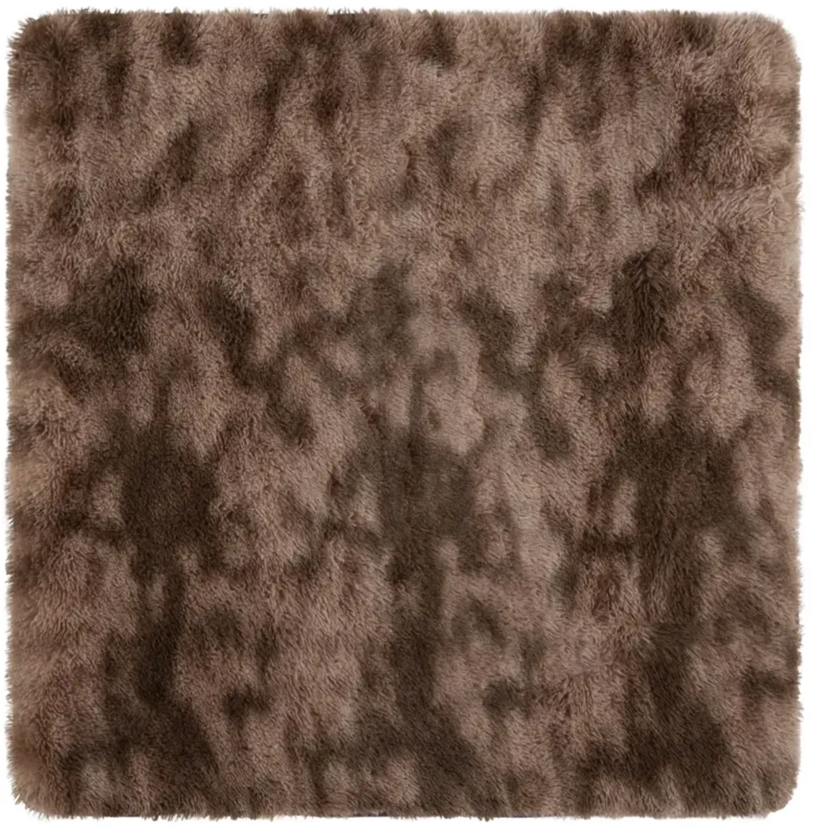 RAINBOW SHAG 100 BROWN 4' x 4' Square Square Rug