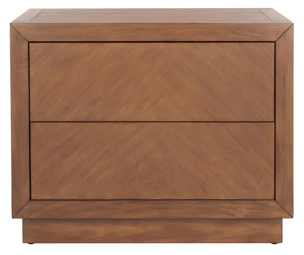 Steve 2 Drawer Wood Nightstand