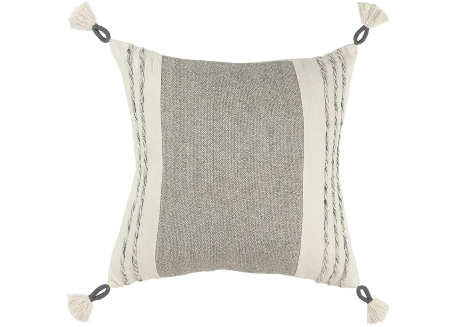 Color Block Grey/White Pillow