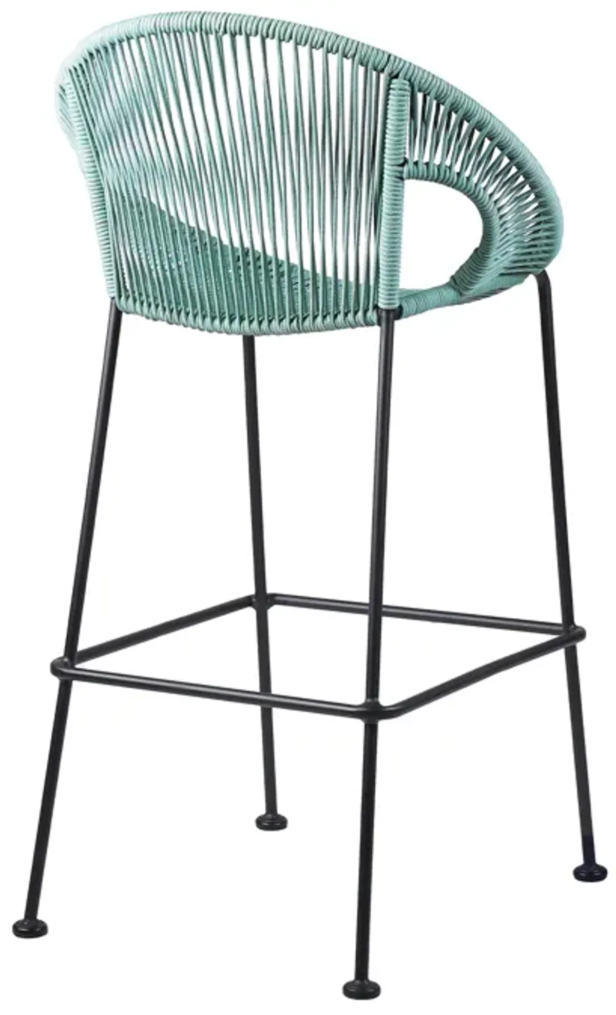 Acapulco 26" Indoor Outdoor Steel Bar Stool with Wasabi Rope