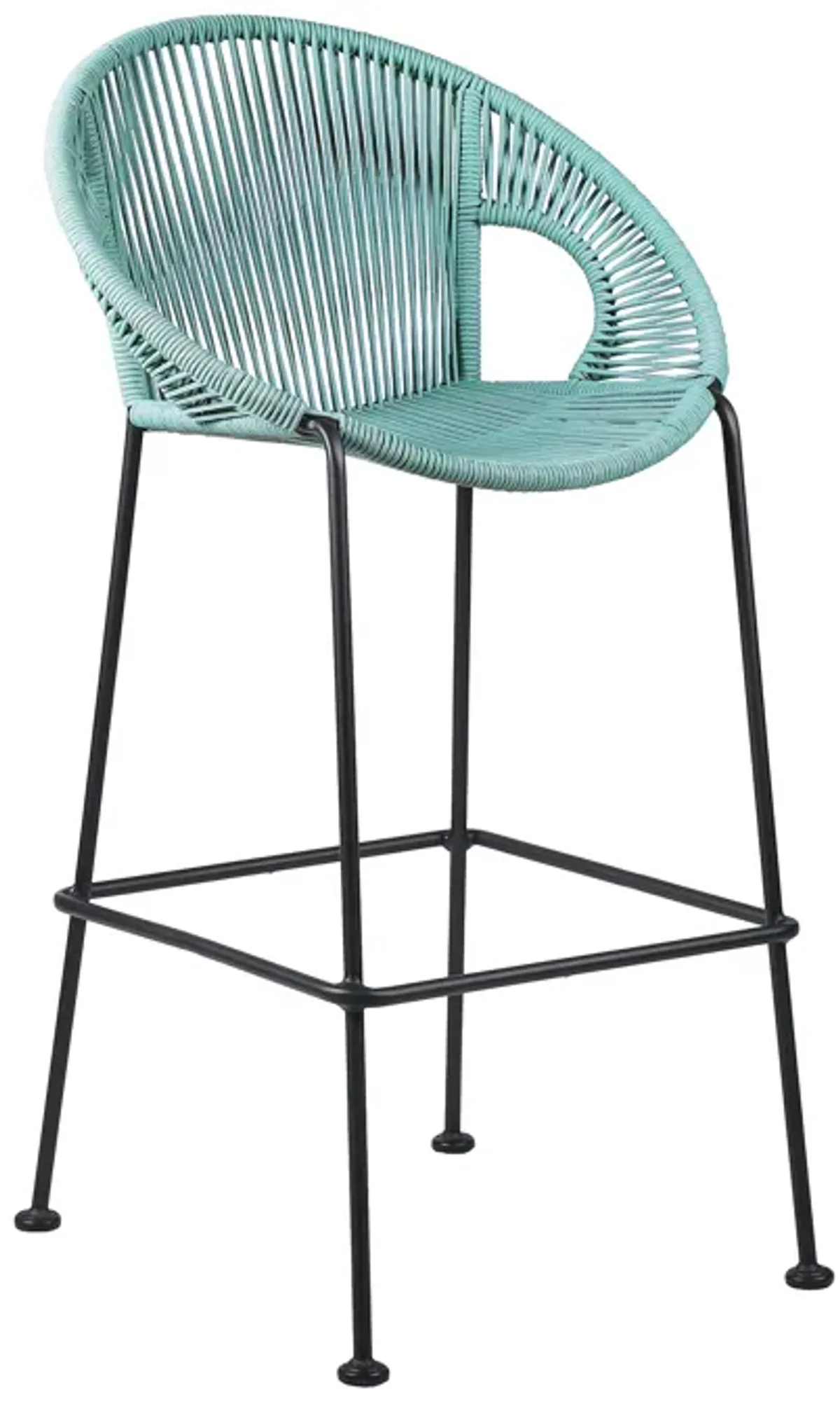 Acapulco 26" Indoor Outdoor Steel Bar Stool with Wasabi Rope