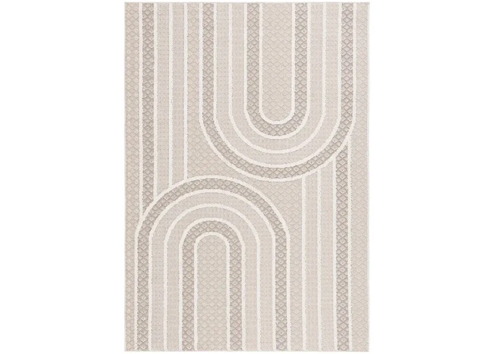 GLOBAL 412 Beige 5'-3' X 7'-6' Medium Rectangle Rug