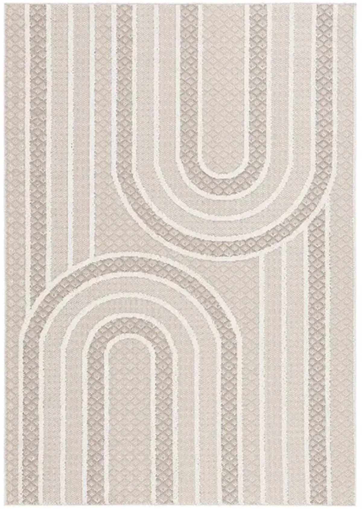 GLOBAL 412 Beige 5'-3' X 7'-6' Medium Rectangle Rug