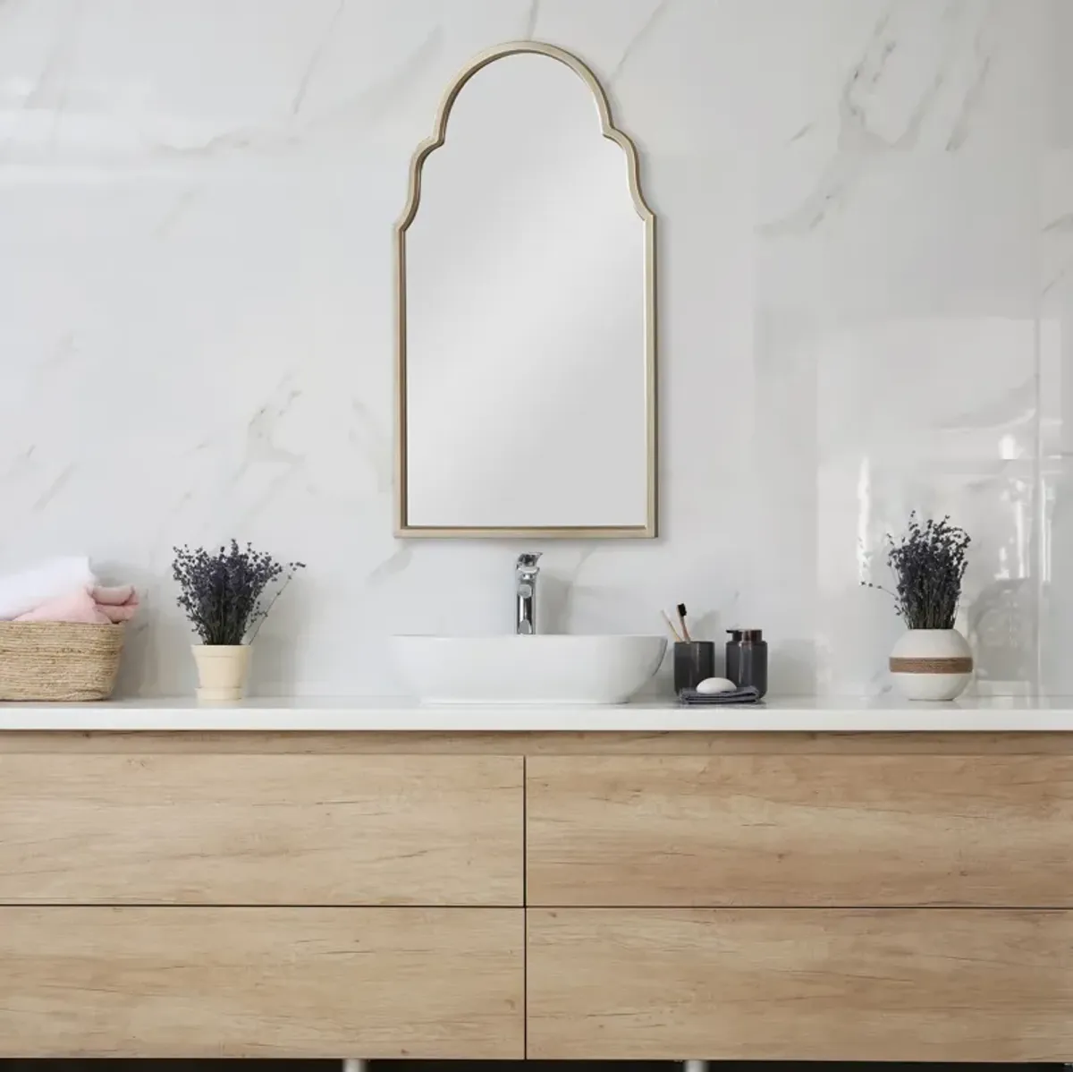 Warm Silver Wall Mirror