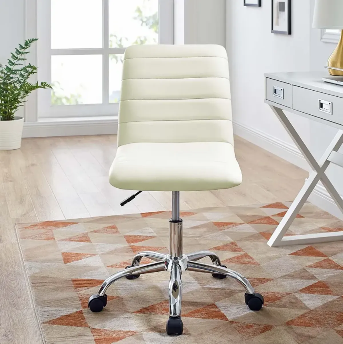 Ripple Armless Mid-Back Vinyl Office Chair