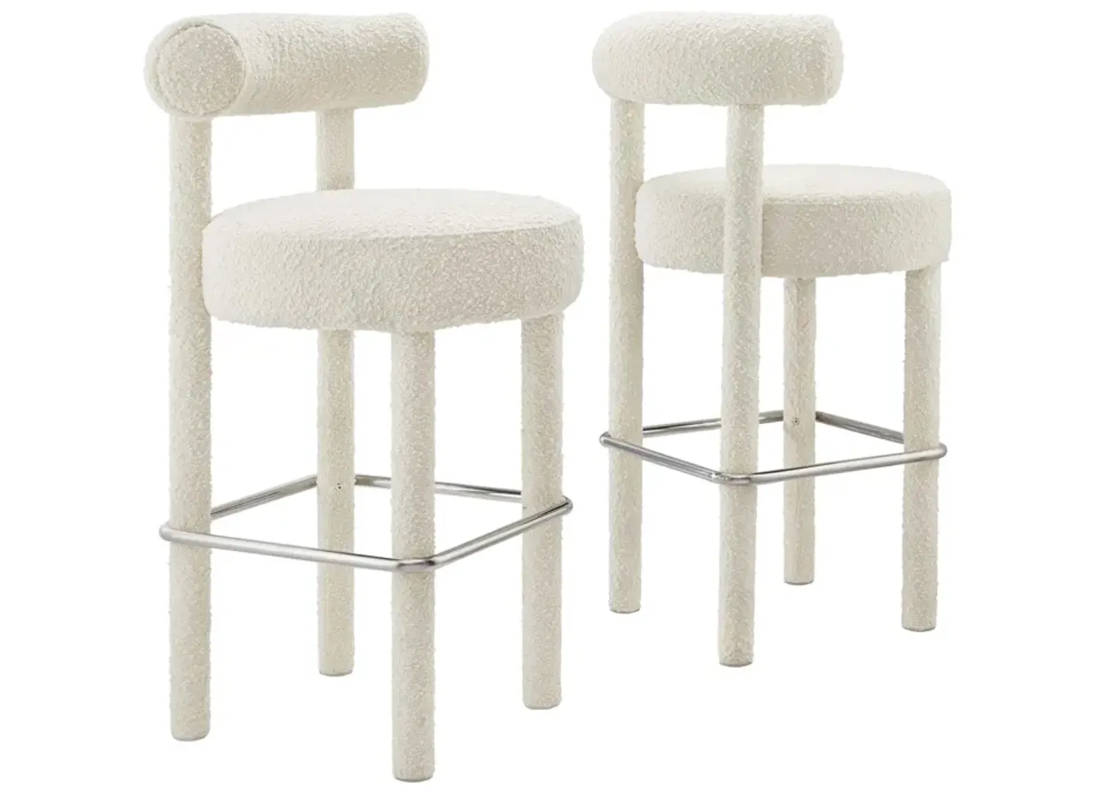 Toulouse Boucle Fabric Bar Stool - Set of 2