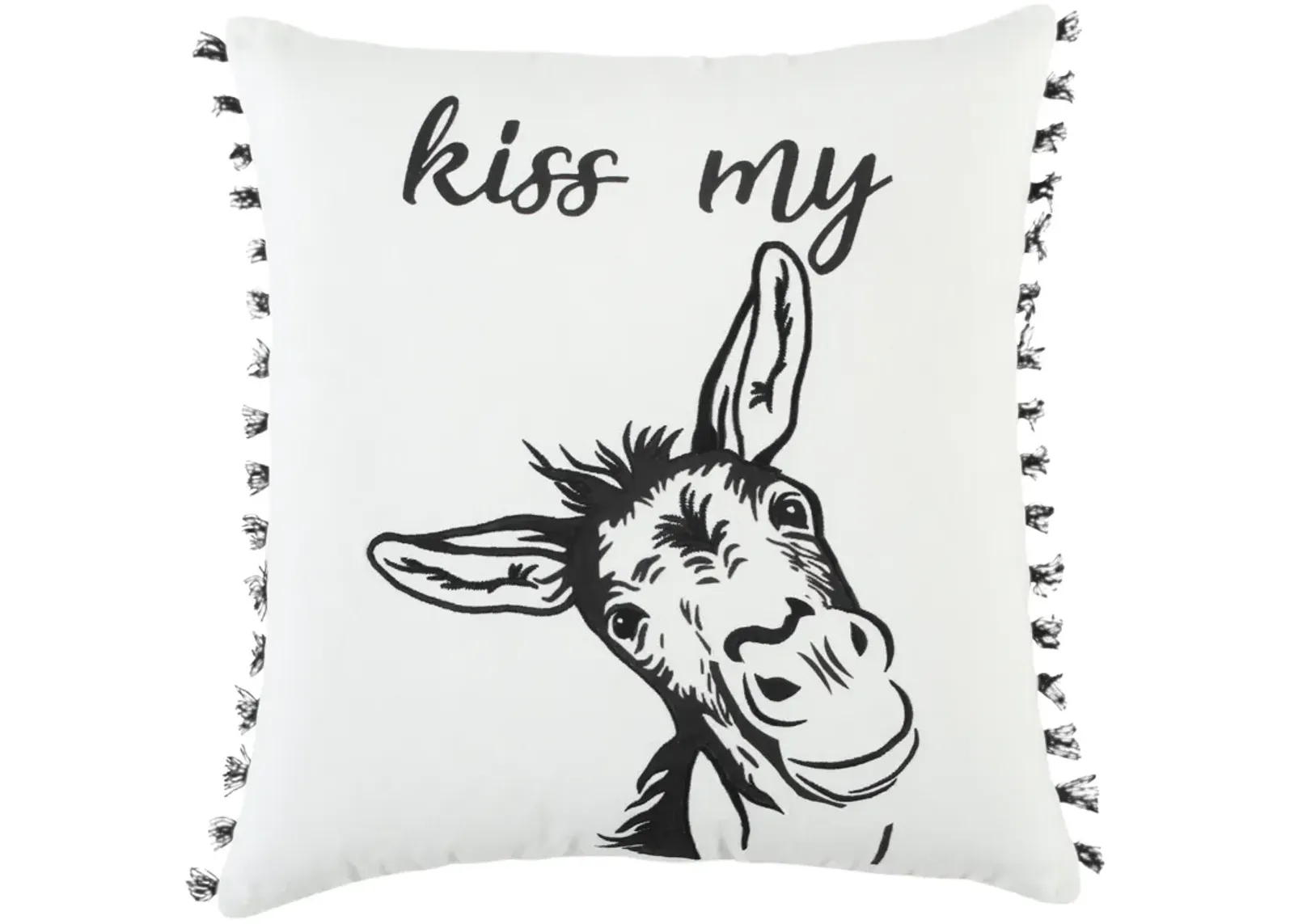 Back Talk Sentiment Black  Pillow