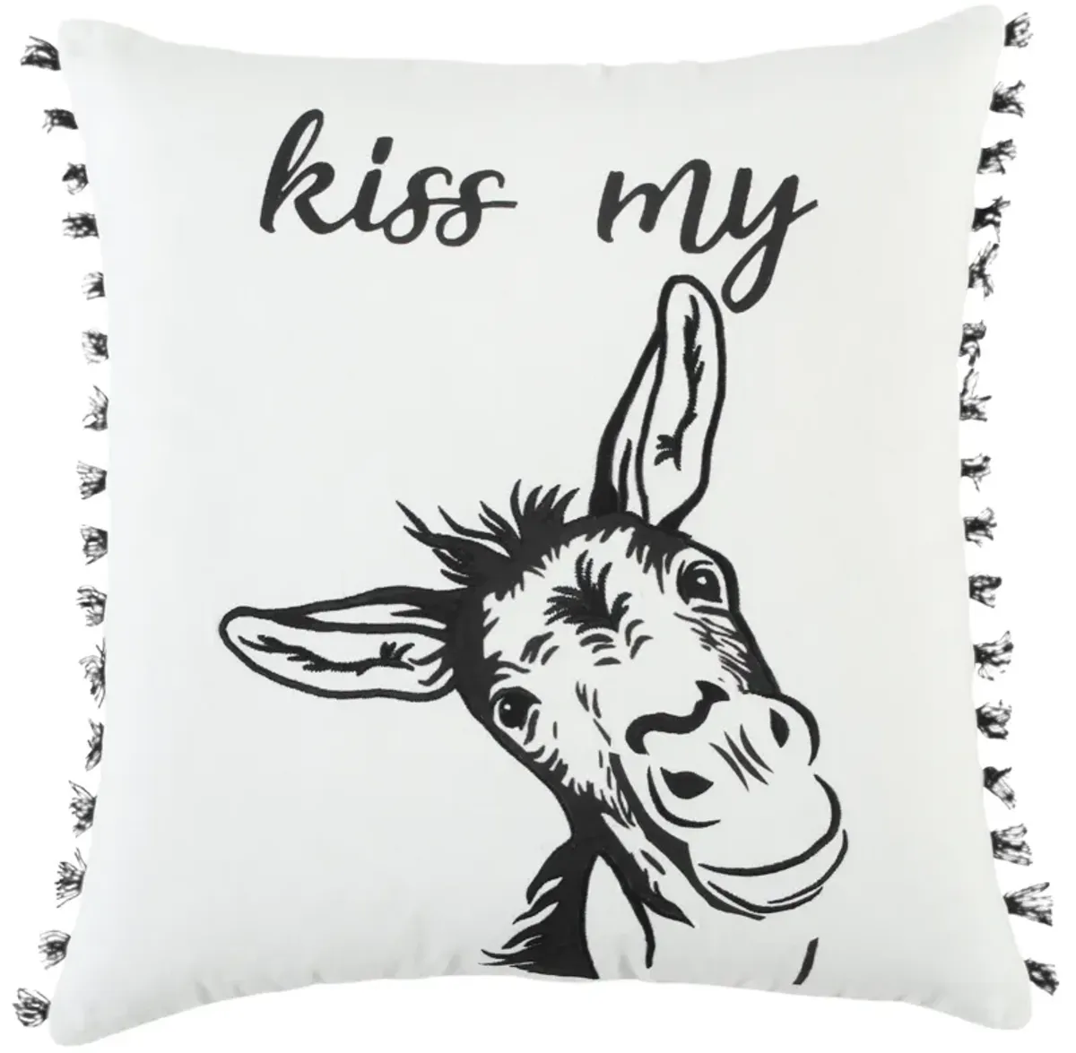 Back Talk Sentiment Black  Pillow