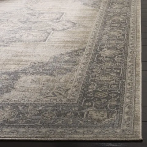 Brentwood 865 Cream / Grey 3' X 5' Small Rectangle Powerloomed Rug