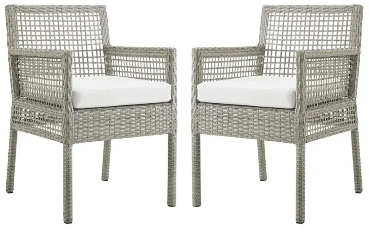 Aura Dining Armchair Outdoor Patio Wicker Rattan Set of 2