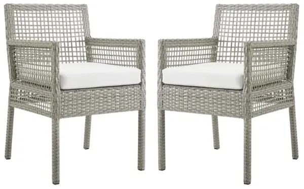 Aura Dining Armchair Outdoor Patio Wicker Rattan Set of 2
