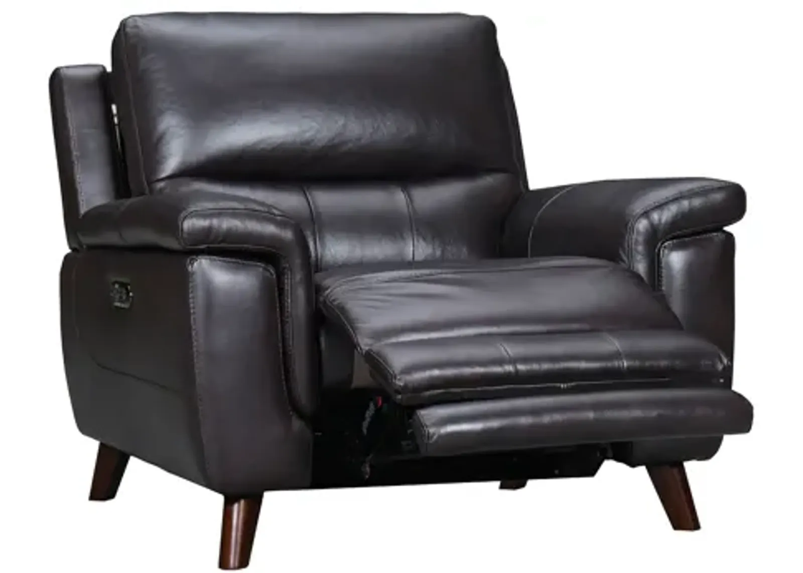 Lizette Brown Leather Power Recliner with USB