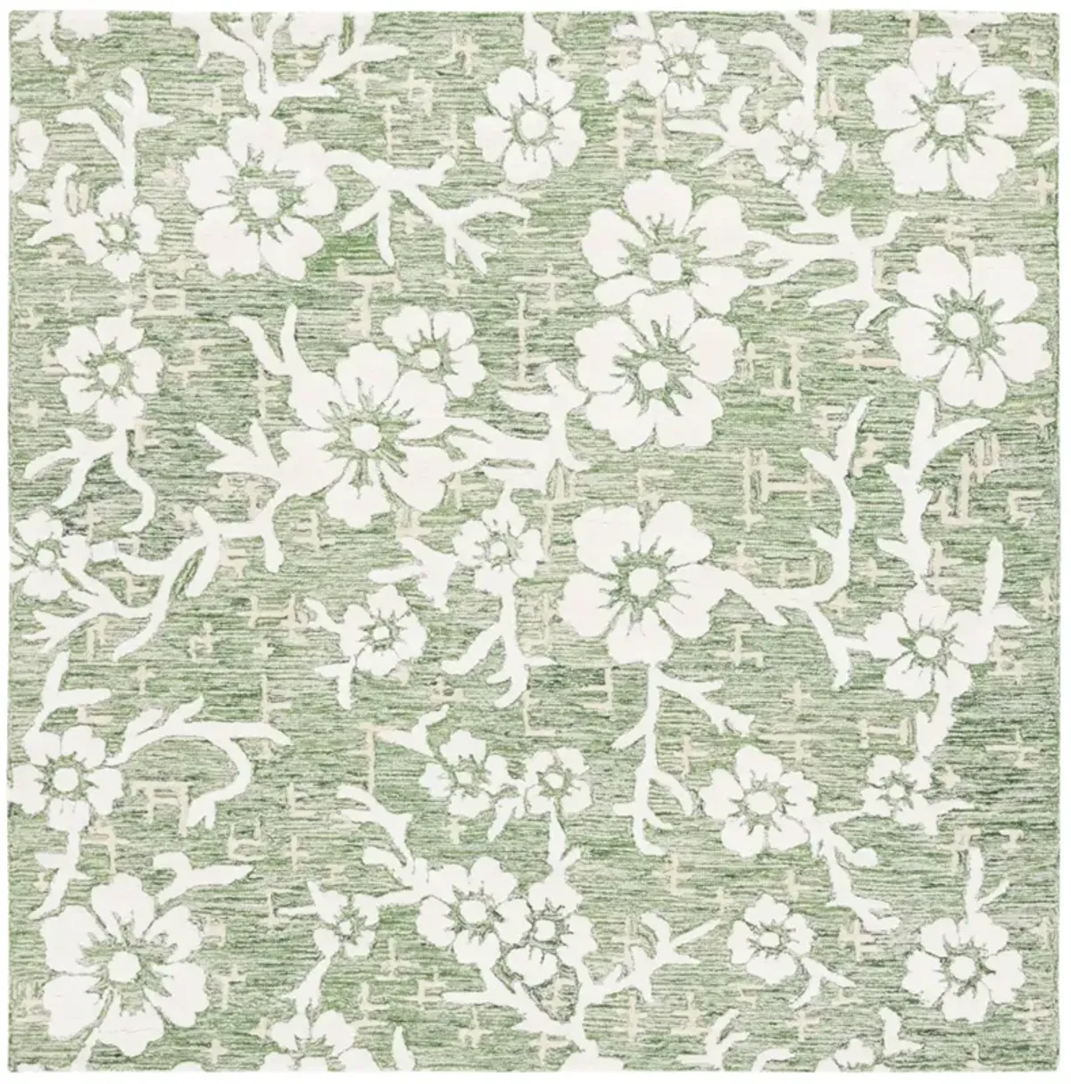 GLAMOUR 540 GREEN  6' x 6' Square Square Rug