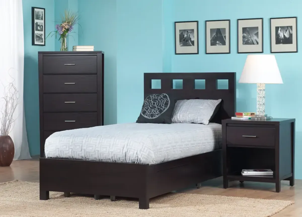 Riva Queen-size Platform Storage Bed in Espresso