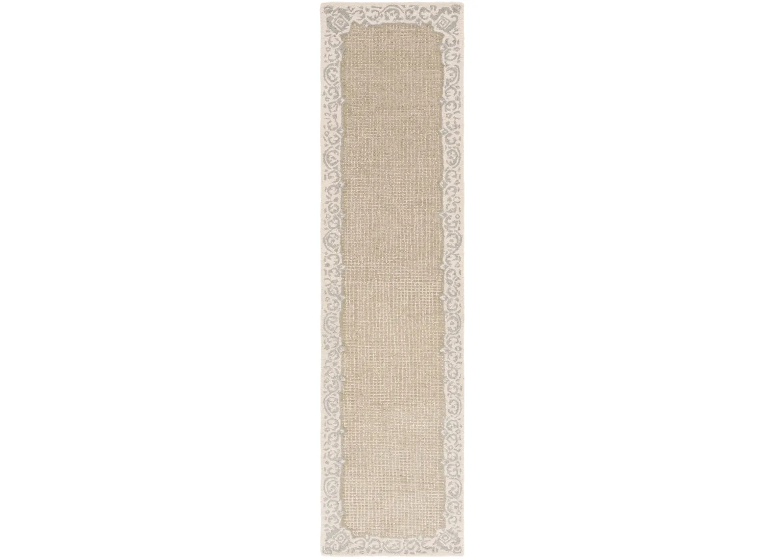 EBONY 654 BEIGE  2'-3' x 9' Runner Rug