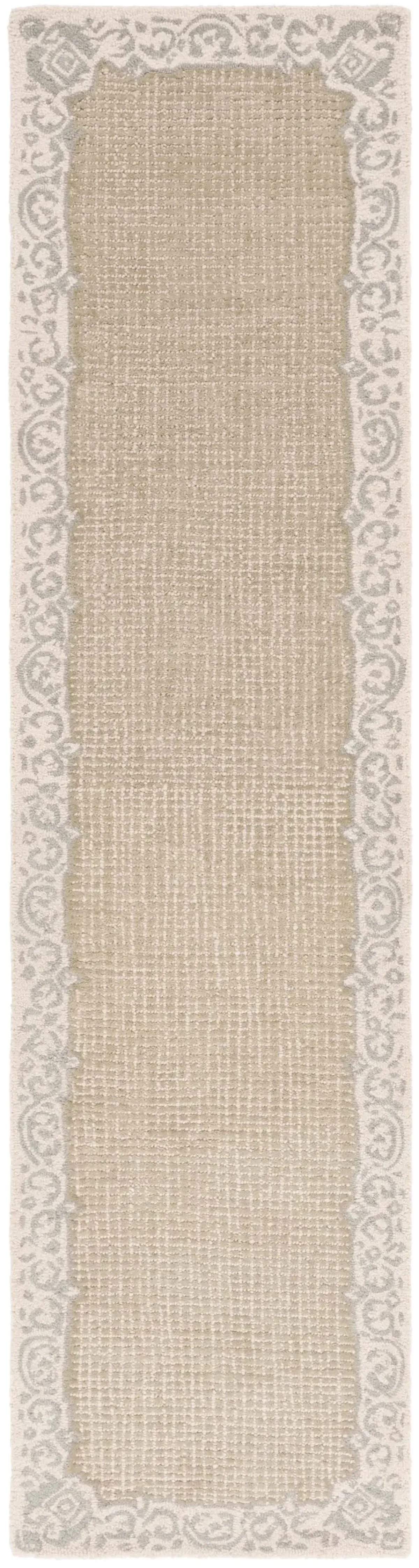 EBONY 654 BEIGE  2'-3' x 9' Runner Rug