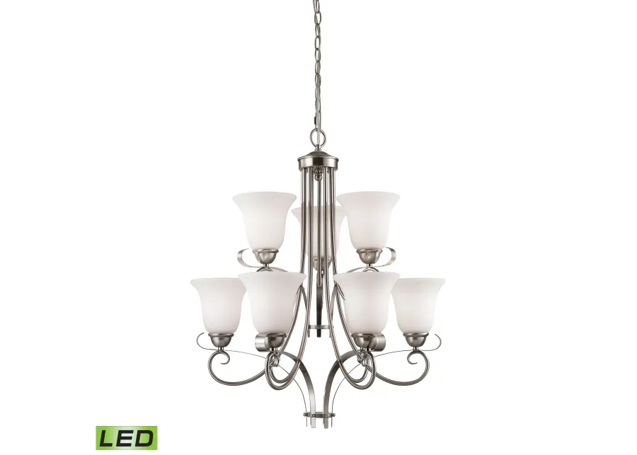 Brighton 25" Wide 9-Light Chandelier - Brushed Nickel