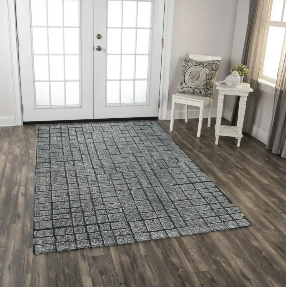 Taylor Charcoal  Wool 5' x 7'6" Rectangle Rug