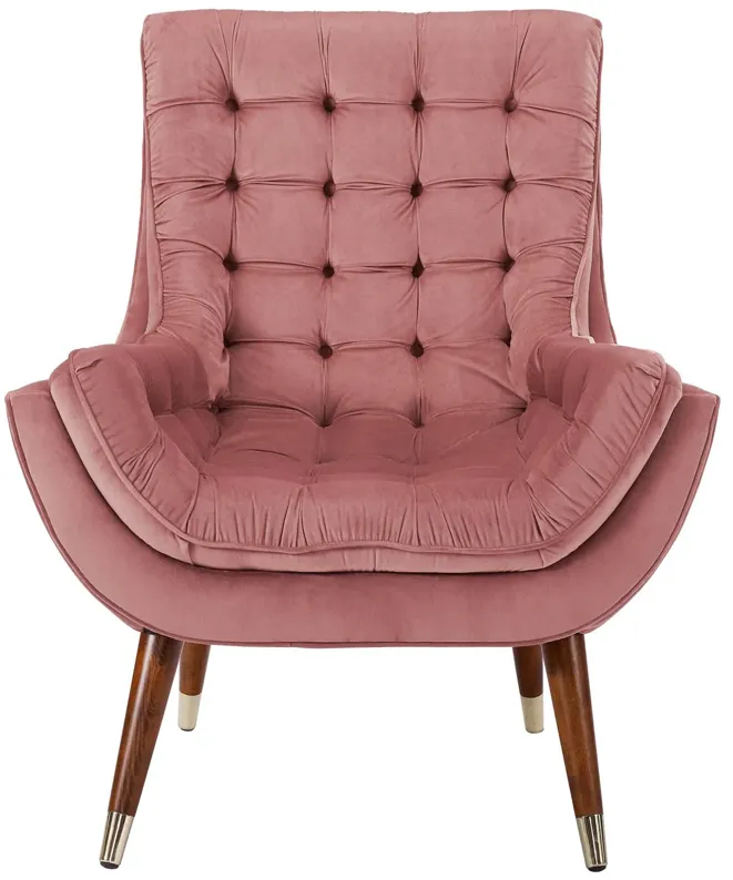 Suggest Button Tufted Performance Velvet Lounge Chair